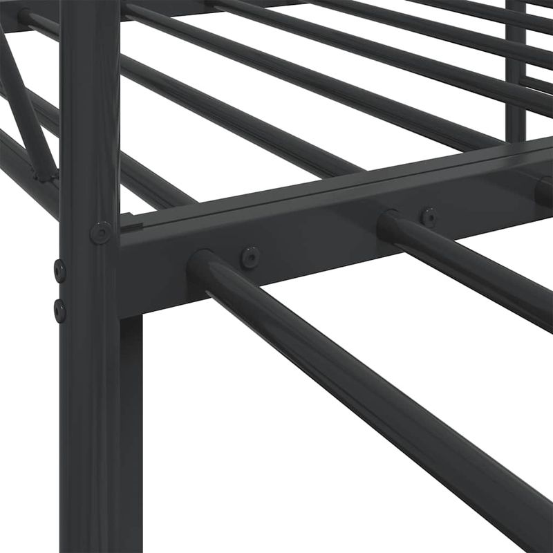Casa si Gradina - Mobilier - Paturi si accesorii - Paturi - Pat de zi cu caut fara saltea Negru 80x200 cm Otel - Infinity.ro