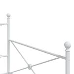 Casa si Gradina - Mobilier - Paturi si accesorii - Paturi - Pat de zi cu saia fara saltea Alb 107x203 cm Otel - Infinity.ro