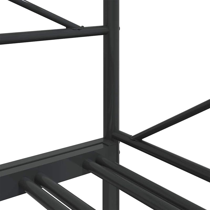 Casa si Gradina - Mobilier - Paturi si accesorii - Paturi - Pat de zi cu caut fara saltea Negru 80x200 cm Otel - Infinity.ro