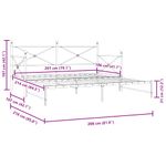 Casa si Gradina - Mobilier - Paturi si accesorii - Paturi - Pat de zi cu saia fara saltea Alb 107x203 cm Otel - Infinity.ro