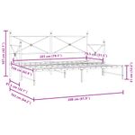 Casa si Gradina - Mobilier - Paturi si accesorii - Paturi - Pat de zi cu caut fara saltea Negru 80x200 cm Otel - Infinity.ro