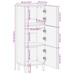 Casa si Gradina - Mobilier - Comode si corpuri - Corpuri bucatarie - Dulap inalt, 40x33x110 cm, lemn masiv de mango - Infinity.ro