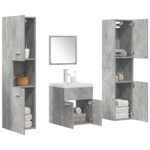 Casa si Gradina - Mobilier - Seturi de mobilier - Seturi baie - Set mobilier de baie, 5 piese, gri beton, lemn prelucrat - Infinity.ro