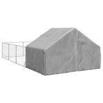 Petshop - Accesorii petshop - Culcusuri si custi - Custi interior si exterior - Canisa de exterior cu alergare 7x3x1,9 m otel galvanizat - Infinity.ro