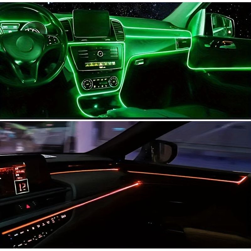Casa si Gradina - Corpuri si surse de iluminat - Benzi LED - Banda LED RGB cu lumina ambientala pentru interiorul masinii, 2m, 3m sau 5m lungime, 2m - Infinity.ro