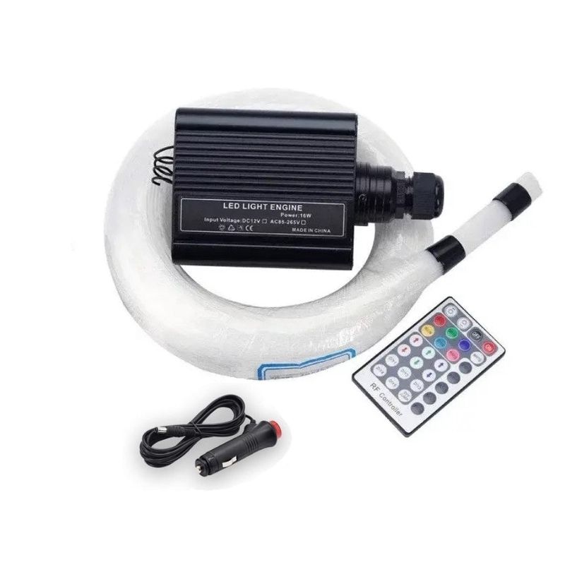 Auto si Moto - Electrice auto - Iluminare si semnalizare - Becuri auto - Kit cu fire optice LED RGBW pentru plafonul masinii, 16W, 300 de fire cu lungime de 3m - Infinity.ro