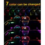 Casa si Gradina - Corpuri si surse de iluminat - Benzi LED - Banda LED RGB cu lumina ambientala pentru interiorul masinii, 2m, 3m sau 5m lungime, 3m - Infinity.ro