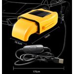 Auto si Moto - Piese auto si accesorii - Caroserie - Grile de ventilatie si accesorii - Ventilator universal pentru scaunul masinii, portabil, din ABS, cu 3 viteze, 19x3.5x3.5 cm, galben - Infinity.ro