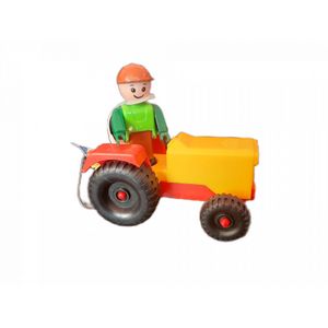 Mini tractor cu figurina Lena, 12 cm, pentru copii de 3 ani+