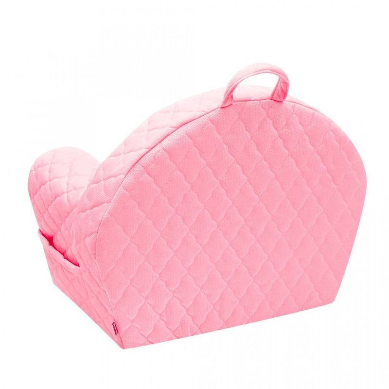 Casa si Gradina - Mobilier - Mobilier copii - Mobilier camera copiilor - Fotoliu din burete pentru copii, cu husa din catifea si cu buzunar lateral, New Baby, roz - Infinity.ro