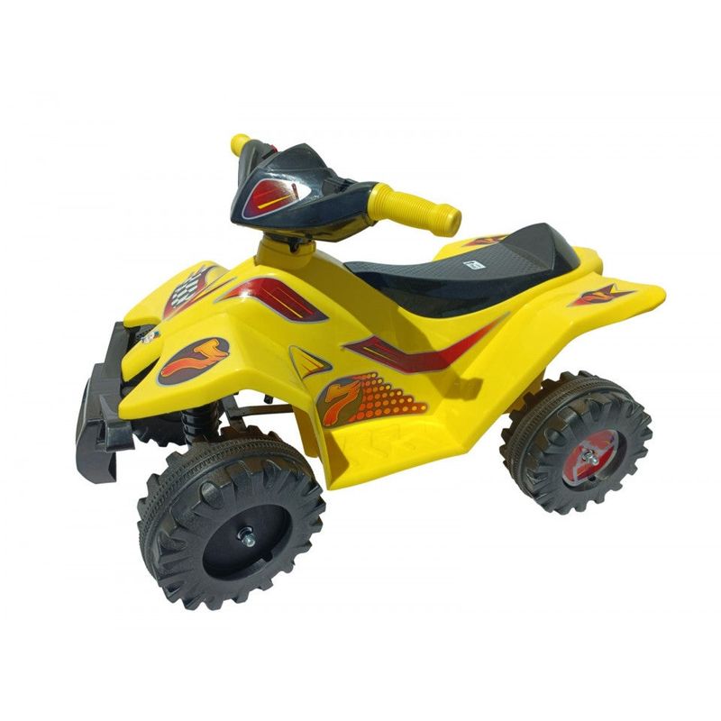 Jucarii, Copii si Bebe - Jucarii si jocuri - Jucarii de exterior - Masinute si vehicule pentru copii - Quad ATV electric pentru copii 3 ani+, Ride On, 35W putere, galben cu negru - Infinity.ro