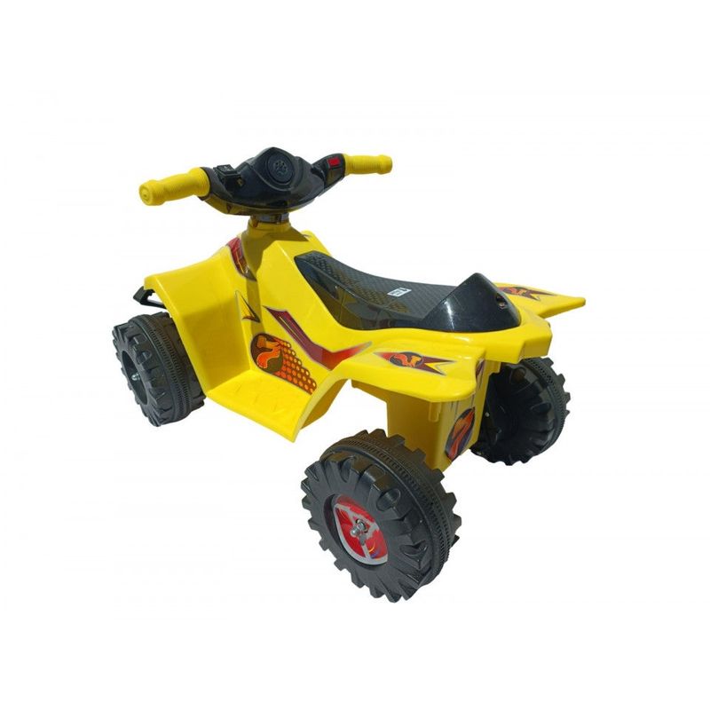 Jucarii, Copii si Bebe - Jucarii si jocuri - Jucarii de exterior - Masinute si vehicule pentru copii - Quad ATV electric pentru copii 3 ani+, Ride On, 35W putere, galben cu negru - Infinity.ro
