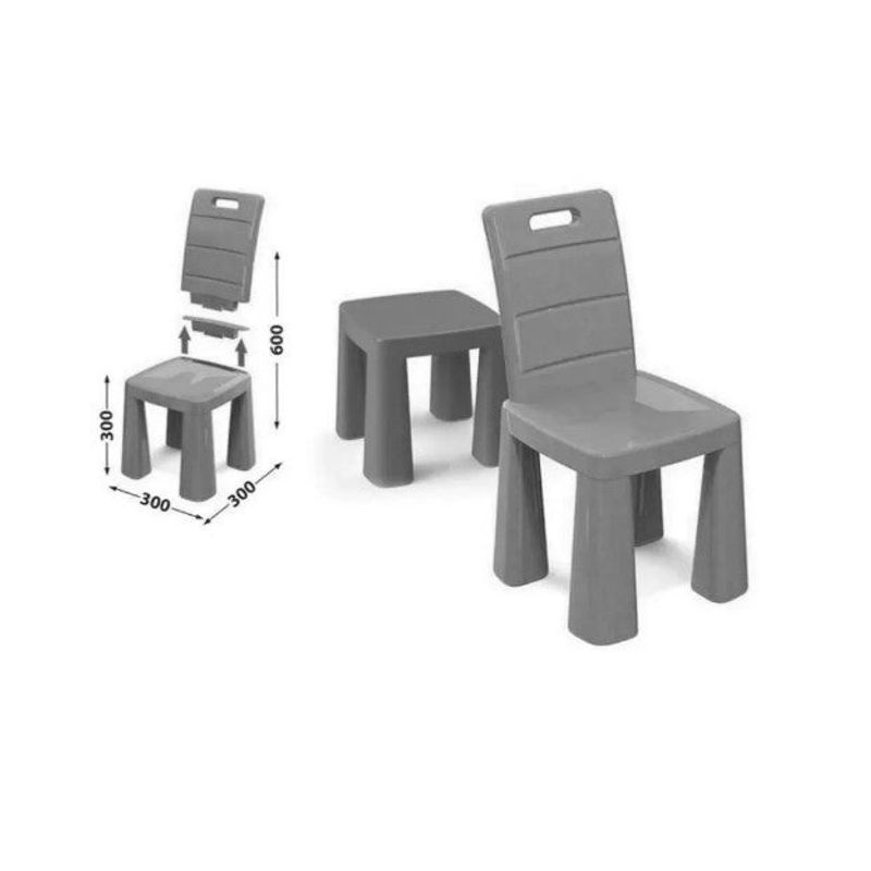 Casa si Gradina - Mobilier - Mobilier copii - Mobilier camera copiilor - Scaun taburet Doloni pentru copii 2 in 1, roz - Infinity.ro