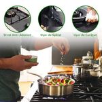 Electronice si Electrocasnice - Aragazuri, cuptoare si hote - Accesorii aragazuri, cuptoare si hote - Accesorii aragazuri - Set 4 bucati folii protectie din teflon pentru aragaz sau plita, Reutilizabile, Gri - Infinity.ro