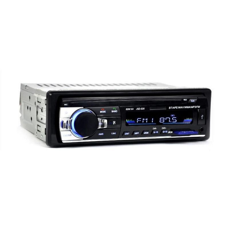 TV, Audio-Video si Foto - Portabile audio - Media Playere - Mp3 Player Auto, 4x60W cu Bluetooth, Telefon, Radio, MP3, AUX, Slot Card MicroSD, Telecomanda, Negru - Infinity.ro