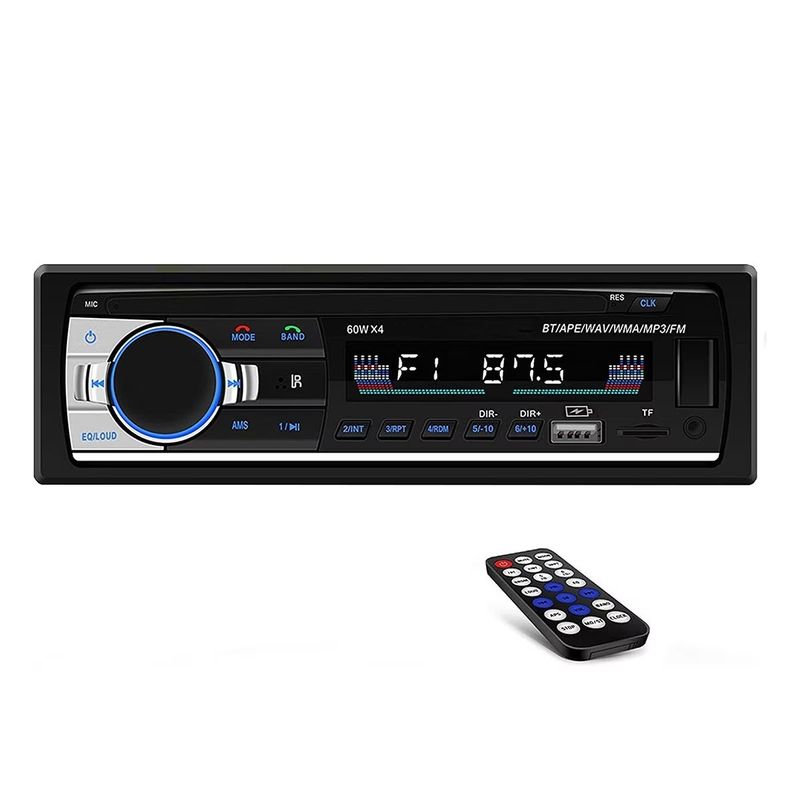 TV, Audio-Video si Foto - Portabile audio - Media Playere - Mp3 Player Auto, 4x60W cu Bluetooth, Telefon, Radio, MP3, AUX, Slot Card MicroSD, Telecomanda, Negru - Infinity.ro