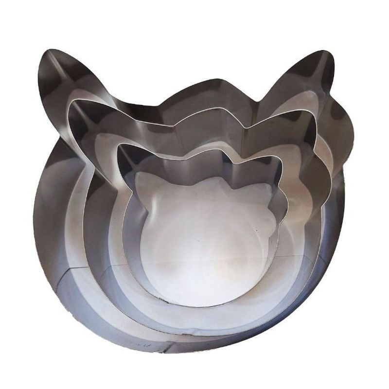 Casa si Gradina - Bucatarie si vesela - Vase pentru gatit - Tavi copt - Set de 3 piese pentru copt blaturi de tort in forma de Hello Kitty - Infinity.ro