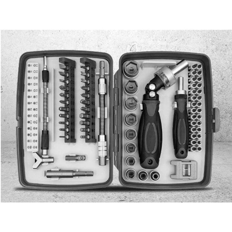 Casa si Gradina - Constructii - Scule de mana si unelte - Chei si truse chei - Trusa de Biti si Tubulare cu Clichet - Set complet surubelnita, torx, mini tubulare - Infinity.ro