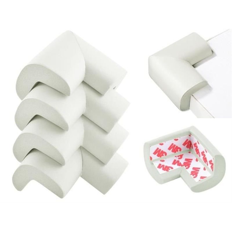Casa si Gradina - Mobilier - Mobilier copii - Sisteme de siguranta - Protectii de Colt din Spuma pentru Mobila - Set de 4 Bucati, Alb - Infinity.ro