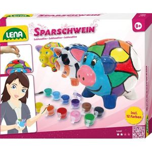 Set creatie Lena Pusculita porcusor pentru pictat, cu 12 culori