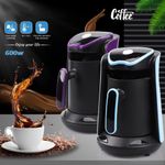 Casa si Gradina - Bucatarie si vesela - Cani si pahare - Cani si cesti - Cana Electrica pentru Cafea sau Ceai, 600W, 300ml, Negru cu Violet sau Bleu - Bleu - Infinity.ro