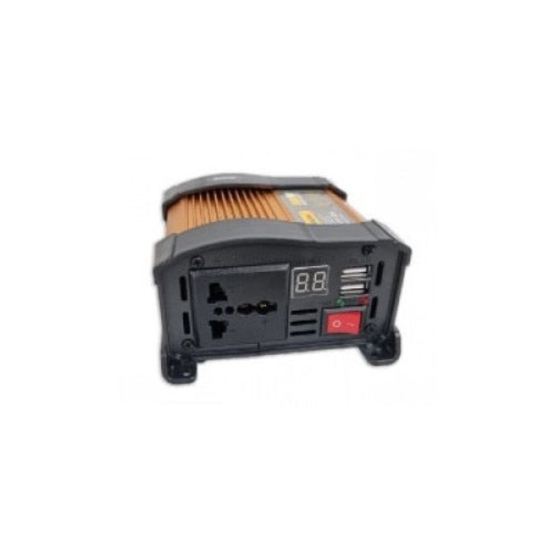 Auto si Moto - Reparatii si depanare - Invertoare auto - Invertor 12V, 300W, cu Unda Sinusoidalal si Priza 220V, Auriu - Infinity.ro