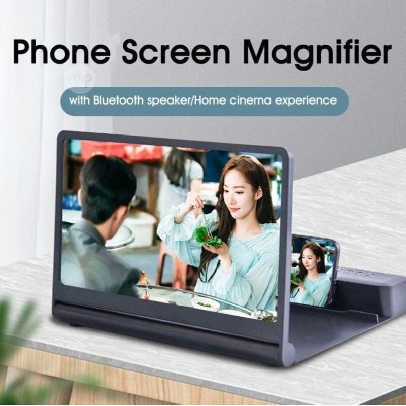 Laptop, Telefoane si Tablete - Telefoane mobile si accesorii - Accesorii Telefoane - Alte accesorii telefoane - Amplificator de imagine pentru smartphone, HD, cu difuzor bluetooth, de 10 inch, Negru - Infinity.ro