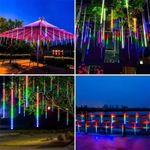 Casa si Gradina - Corpuri si surse de iluminat - Iluminat exterior - Instalatii luminoase exterior - Set cu 3 Instalatii Luminoase Craciun cu 8 Meteori, 4m Lungime Instalatie, 30 cm Lungime Meteor - Infinity.ro