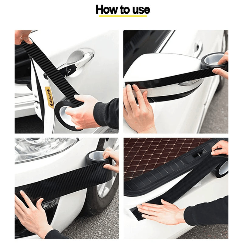 Carti si Birotica - Birotica - Accesorii de birou - Benzi adezive - Banda Adeziva Carbon pentru Protectie si Tuning, Interior sau Exterior Auto, 5x500cm, Negru - Infinity.ro