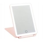 Ingrijire personala si Cosmetice - Machiaj - Oglinzi cosmetice - Oglinda cosmetica portabila cu iluminare LED, Roz - Infinity.ro