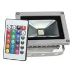 Casa si Gradina - Corpuri si surse de iluminat - Iluminat comercial si industrial - Proiectoare si lampi de lucru - Proiector LED halogen cu iluminare RGB, Paleta de 16 culori, Putere 10 W, Alb - Infinity.ro