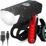 Sport si Outdoor - Ciclism - Accesorii pentru biciclete - Lumini biciclete - Set Lumini Bicicleta, Far si Stop LED, Acumulator Reincarcabil USB - Infinity.ro
