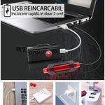 Sport si Outdoor - Ciclism - Accesorii pentru biciclete - Lumini biciclete - Set Lumini Bicicleta, Far si Stop LED, Acumulator Reincarcabil USB - Infinity.ro
