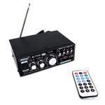 TV, Audio-Video si Foto - Audio profesionale - Amplificatoare profesionale - Amplificator Bass profesional tip statie T110, cu bluetooth, radio FM si telecomanda, negru - Infinity.ro
