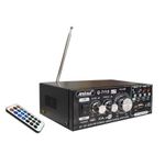 TV, Audio-Video si Foto - Audio profesionale - Amplificatoare profesionale - Amplificator Bass profesional tip statie T110, cu bluetooth, radio FM si telecomanda, negru - Infinity.ro