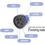 Casa si Gradina - Gradinarit si plante - Instalatii si accesorii pentru irigatii - Furtunuri de gradina si accesorii - Furtun extensibil de gradina, pana la 30m, cu pistol cu 7 tipuri de jet, cu conectori, albastru-verde, Albastru - Infinity.ro