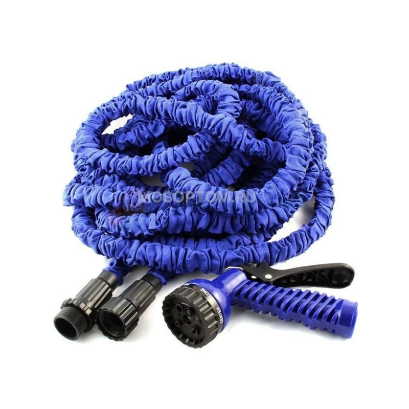 Casa si Gradina - Gradinarit si plante - Instalatii si accesorii pentru irigatii - Furtunuri de gradina si accesorii - Furtun extensibil de gradina, pana la 30m, cu pistol cu 7 tipuri de jet, cu conectori, albastru-verde, Albastru - Infinity.ro