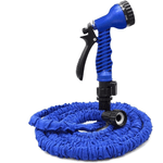Casa si Gradina - Gradinarit si plante - Instalatii si accesorii pentru irigatii - Furtunuri de gradina si accesorii - Furtun extensibil de gradina, pana la 30m, cu pistol cu 7 tipuri de jet, cu conectori, albastru-verde, Albastru - Infinity.ro
