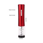 Casa si Gradina - Bucatarie si vesela - Accesorii bar - Tirbusoane si dopuri - Tirbuson electric pentru sticle de vin cu dispozitiv inlaturare sigiliu, Rosu/Negru, Black - Infinity.ro