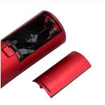 Casa si Gradina - Bucatarie si vesela - Accesorii bar - Tirbusoane si dopuri - Tirbuson electric pentru sticle de vin cu dispozitiv inlaturare sigiliu, Rosu/Negru, Black - Infinity.ro