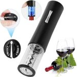 Casa si Gradina - Bucatarie si vesela - Accesorii bar - Tirbusoane si dopuri - Tirbuson electric pentru sticle de vin cu dispozitiv inlaturare sigiliu, Rosu/Negru, Black - Infinity.ro