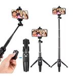 Laptop, Telefoane si Tablete - Telefoane mobile si accesorii - Accesorii Telefoane - Selfie stick-uri - Selfie stick si trepied 2 in 1, Bluetooth, compact si universal, negru - Infinity.ro