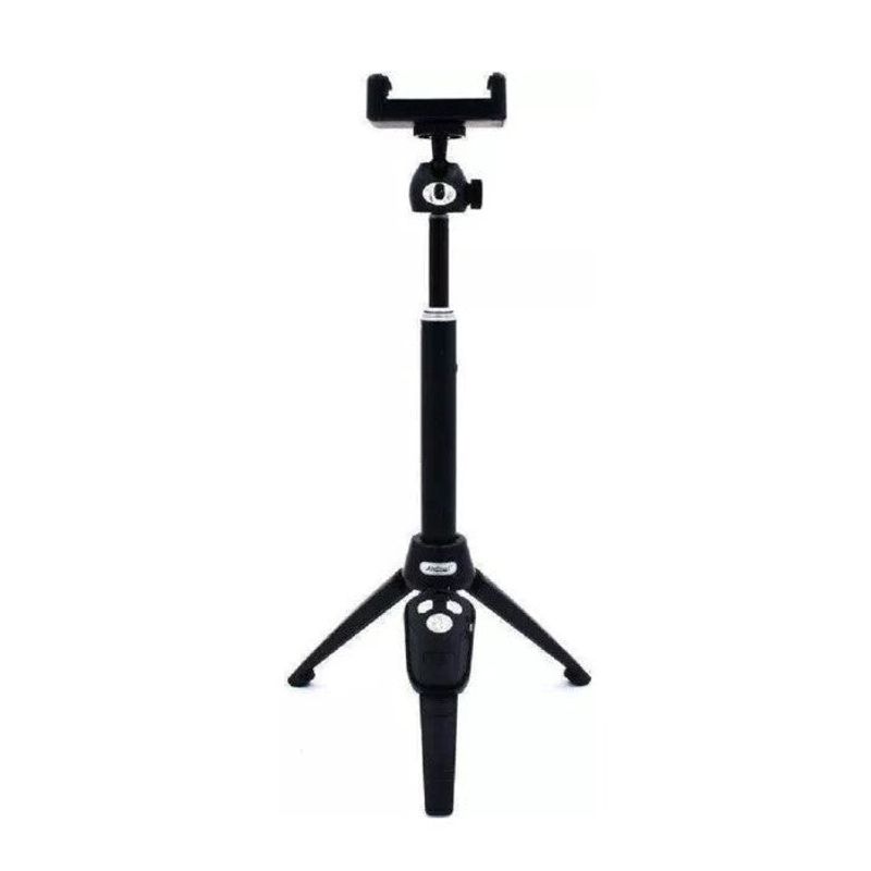 Laptop, Telefoane si Tablete - Telefoane mobile si accesorii - Accesorii Telefoane - Selfie stick-uri - Selfie stick si trepied 2 in 1, Bluetooth, compact si universal, negru - Infinity.ro