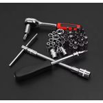 Casa si Gradina - Constructii - Scule de mana si unelte - Chei si truse chei - Trusa profesionala cu 53 de piese din otel carbon - crom vanadium, cu chei tubulare, clicket 1.4 inchi, portocaliu-negru - Infinity.ro