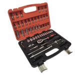 Casa si Gradina - Constructii - Scule de mana si unelte - Chei si truse chei - Trusa profesionala cu 53 de piese din otel carbon - crom vanadium, cu chei tubulare, clicket 1.4 inchi, portocaliu-negru - Infinity.ro