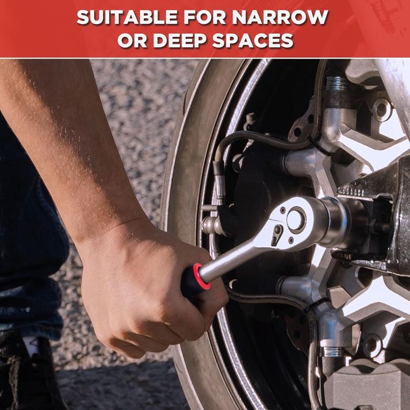 Casa si Gradina - Constructii - Scule de mana si unelte - Chei si truse chei - Trusa profesionala cu 53 de piese din otel carbon - crom vanadium, cu chei tubulare, clicket 1.4 inchi, portocaliu-negru - Infinity.ro