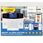 Casa si Gradina - Electrice - Smart Home - Alarme si accesorii - Sistem de alarma inteligent AQ5, cu ecran LCD, wireless, cu 2 senzori si 2 telecomenzi, alb - Infinity.ro
