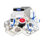 Casa si Gradina - Electrice - Smart Home - Alarme si accesorii - Sistem de alarma inteligent AQ5, cu ecran LCD, wireless, cu 2 senzori si 2 telecomenzi, alb - Infinity.ro