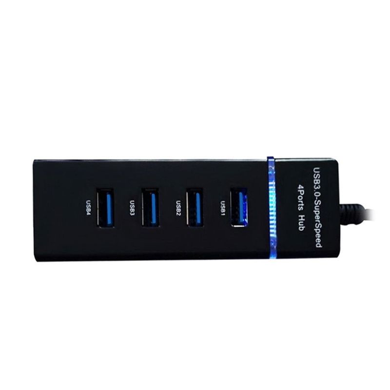 PC, gaming si accesorii - Retelistica - Hub-uri - Hub USB cu 4 proturi USB 3.0, ultra slim, incarcare sau transfer de date, 5Gbps, negru - Infinity.ro