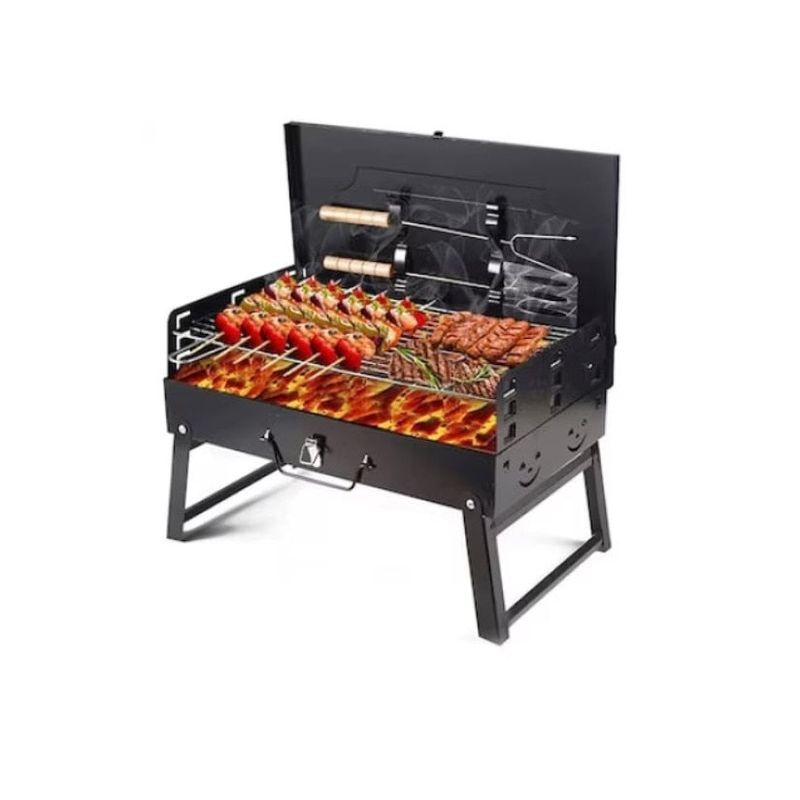 Casa si Gradina - Gradina si terasa - Gratare si accesorii - Gratare de gradina - Gratar portabil tip servieta, pentru gradina sau camping, cu accesorii incluse, negru - Infinity.ro